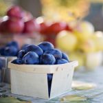 blueberries, plums and grapes