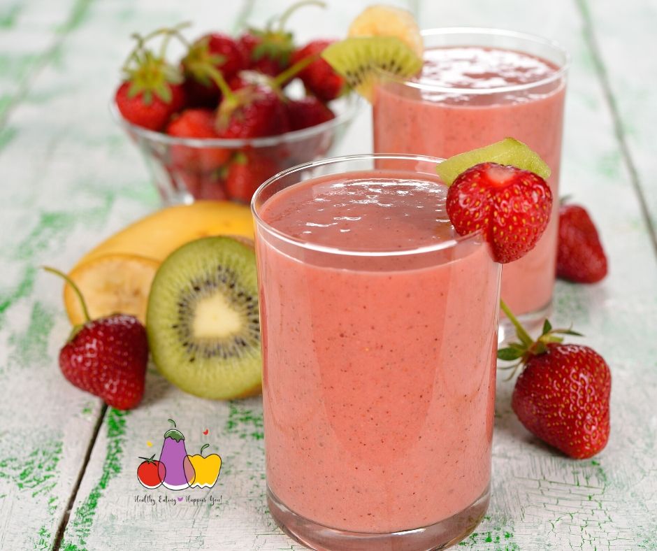 Kiwi, Strawberry and Banana Smoothie