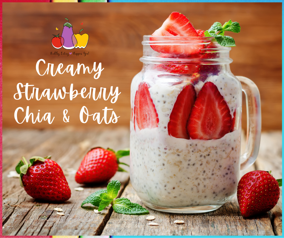 Creamy Strawberry, Chia Seeds and Oats