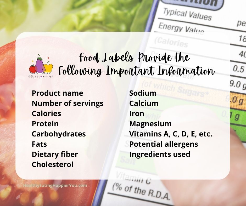 healthy eating food labels