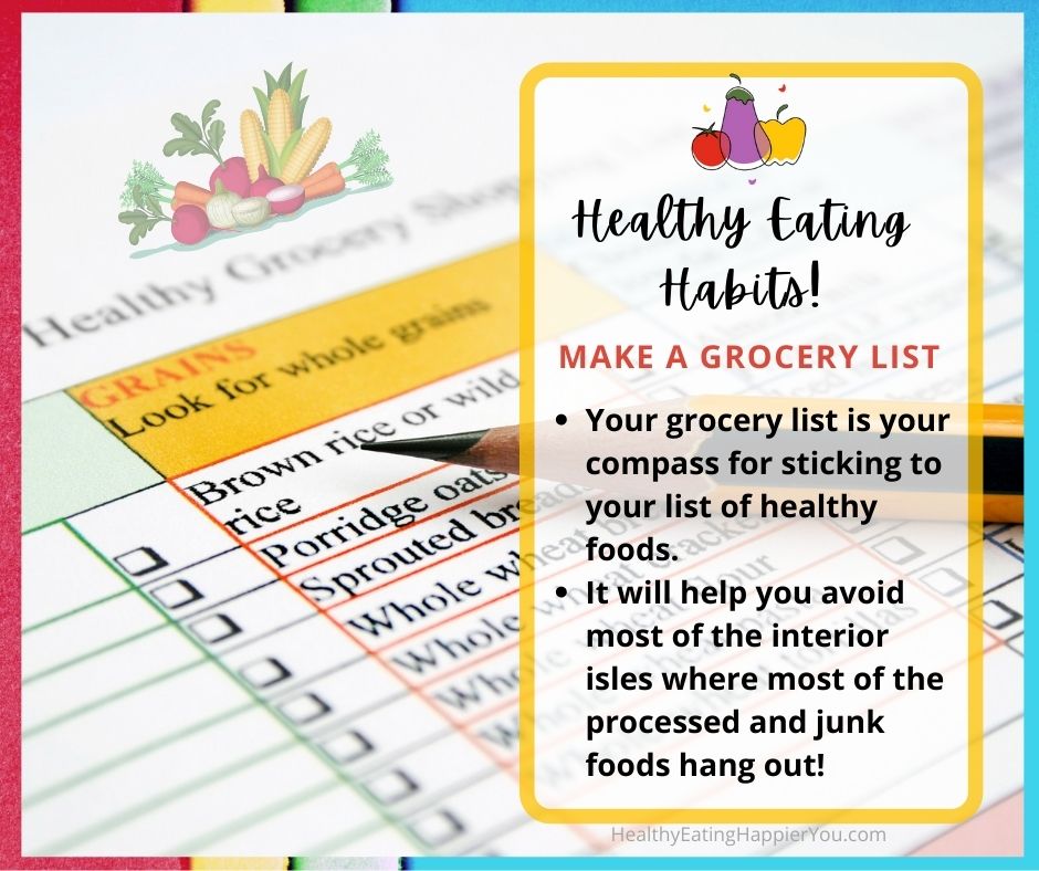 Healthy Eating Habits - Make A Grocery List